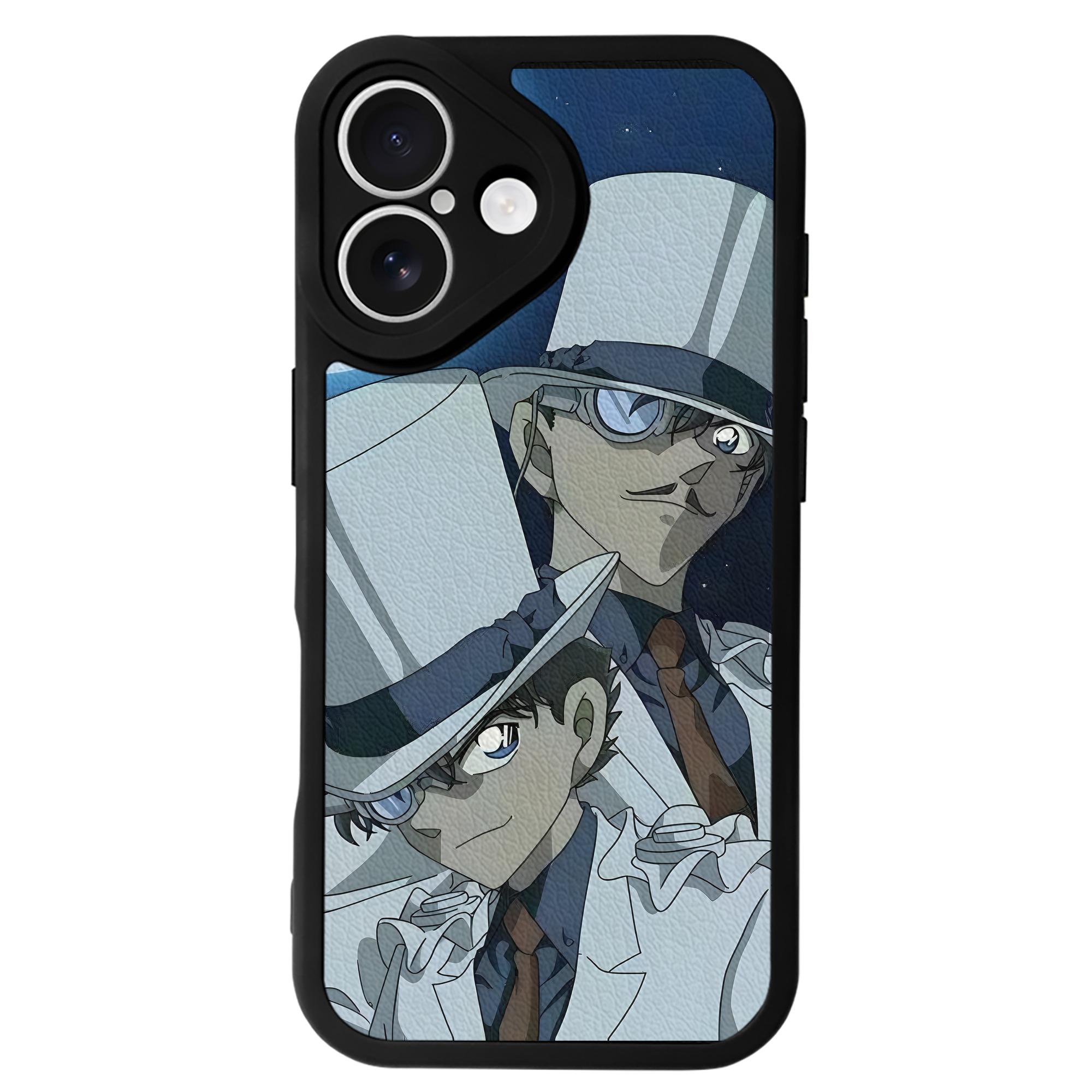 （画像用） 名探偵コナン Detective Conan 【iPhone 16シリーズ対応】シリコンスマホケース（レザー調） 材質：シリコン